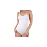 Jilly Jo Kadın Beyaz Ayar Askı Çıtçıtlı Body Korse, L Beden