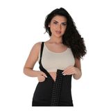 Jilly Jo Kadın Şekillendirici Bel Lateks Korse, Çelik Balenli, 3 Kademeli Ağraflı, Siyah, XL Beden