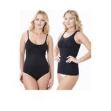 Jilly Jo Kadın Sıkılaştırıcı Toparlayıcı Korse, Çıtçıtlı Atlet, Siyah, M Beden
