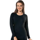 Jilly Jo Kadın Termal İçlik, Uzun Kol, Siyah, 4XL Beden