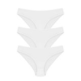 Jilly Jo Pamuklu Bikini Model Külot, 3'lü Paket, Beyaz, M Beden Pamuklu Bikini Model Külot