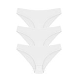 Jilly Jo Pamuklu Bikini Model Külot, 3'lü Set, Beyaz, M Beden Pamuklu Bikini Model Külot