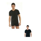 Jilly Jo Siyah Termal V Yaka Yarımkol Fanila, Erkek, M Beden