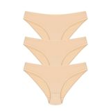 Jilly Jo%100 Pamuk Bikini Model Külot, 3'lü Paket, Ten, S/M Beden TYGMOKAPPTY200