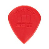 Jim Dunlop Jazz III XL Nylon Kırmızı Pena - Gelişmiş Kavrama ve Kontrol, Menşei: ABD