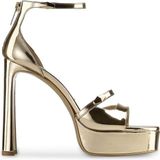 Jimmy Choo Claressa 125 Platform Topuklu Sandalet - Açık Altın