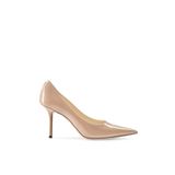 Jimmy Choo Parlak Rugan Deri Topuklu Ayakkabı - Pembe