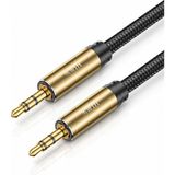 Jinghua 3.5mm - 3.5mm Aux Ses Kablosu 1.5 Metre, Erkek Erkek Stereo Audio Kablo, Kulaklık Hoparlör Bilgisayar Amfi Uyumlu, Metal Gövde, Naylon Örgü, Altın Kaplama Jak A580E - 1,5 m