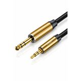 JINGHUA 3.5mm - 6.35mm Ses Kablosu, 6.5mm Jak Dönüştürücü Audio Kablo, Gitar Amfi Mikrofon Kulaklık Elektro Piyano Uyumlu, Naylon Örgü, Altın Kaplama, Metal Gövde A583H