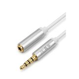 JINGHUA 3.5mm TRRS AUX Ses Uzatma Kablosu 1.2 Metre, 4 Kutuplu Erkek Dişi Stereo Mikrofon Destekli Jack Kablo, Telefon Tablet Bilgisayar Araç Uyumlu, Altın Kaplama A320D