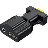 Jinghua HDMI - VGA Dönüştürücü Adaptör Kablo, 1080P Full Hd Görüntü ve 3.5mm Ses Destekli Çevirici, Laptop Pc Oyun Konsolu Monitör Tv Projektör Uyumlu, Tak Çalıştır Z125