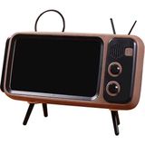 Jingyi Hoparlörlü Telefon Standı Retro Dekor, Taşınabilir Bluetooth Hoparlörler Telefon Tutacağı Eski Dekor, Evrensel Samsung iPhone Huawei Oneplus (Kahverengi) (Yurt Dışından)