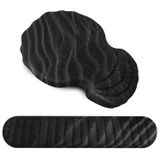 JINMAIKER Bilgisayar Klavyesi için Bilek Dayanaklı Ergonomik Mouse Pad, Dizüstü Bilgisayar için Bilek Destekli Kalın Dolgulu Fare Altlığı, Yumuşak Klavye ve Bilek Ağrısı için Mouse Pad Seti (Siyah)