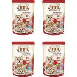 Jinny Ton Balıklı ve Gravy'li Tavuk Etli Kedi Yaş Mama (X4)
