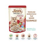 Jinny Ton Balıklı ve Gravy'li Tavuk Etli Kedi Yaş Mama