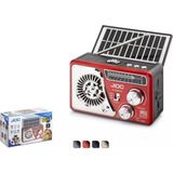 JIOC H532UTS Bluetooth Nostaljik FM Radyo TWS USB TF AUX Solar Şarjlı El Fenerli Kamp Hoparlör