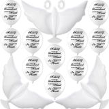 Jishi Memorial Güvercin Balonları Gökyüzünde Serbest Bırakma, Biyolojik Olarak Parçalanabilir Cenaze Balonları Yaşam Kutlaması için Anıt Süslemeleri Mutlu Göksel Doğum Günü Partisi - 30 Anıt Balon, 3
