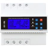 JIUJI Akıllı Trifaz Voltaj ve Akım Koruyucu Röle 63A Wifi Özellikli Model JJMVPD3-63LW - 63 A