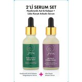 JIYU 2'li Cilt Bakım Serum Seti Hyalüronik Asit Ve Kolajen Serum Leke Karşıtı Arbutin Serum 2x30ml