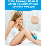 JIYU Crystal Epilasyon Aleti Tüy Alıcı Epilasyon Aleti Tüy Silgisi Tüy Alıcı Fiziksel Kristal Epilatör