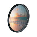 JJC 72mm Değişken ND Filtre (ND2 - ND2000) Ayarlanabilir Nötr Yoğunluklu Lens Filtresi, 18 Katmanlı Kaplama, HD Optik Cam, DSLR Kamera Lensi Manzara Fotoğrafçılığı için