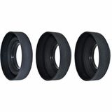 JJC Kauçuk Parasoley 40,5 mm 3'ü 1 Arada Derinlik Ayarlanabilir Kauçuk Lens Hood Dağınık Işık Siperliği Güneş Siperliği