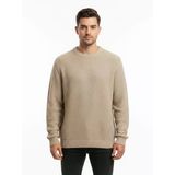 Jjenick Knit Crew Neck Noos Erkek Kahverengi Kazak - 12211275