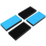 JJHXSM 4 Adet Büyük Isı Emici Alüminyum Siyah Soğutucu Palet Soğutucu PCB Kartı LED Anakart için, 80 x 40 x 11 mm/3,15 x 1,58 x 0,43 inç