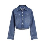 JJXX Bayan Jack & Jones Kadın Jxcana Comfort Denim Overshirt DNM, Mavi, XS