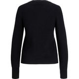 Jjxx Bisiklet Yaka Rahat Düz Siyah Kazak Kadın Jxtılde Crew Neck Knıt - XS