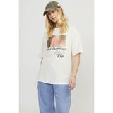 Jjxx JXPAIGE LOOSE SS TEE JRS Ekru Kadın Kısa Kol T-Shirt - Bej - M