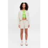 Jjxx Kadın Beyaz Günlük Şort L Beden JXMADDY RLX CTN MW SHORTS Modeli
