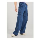 JJXX Normal Bel Normal Paça Geniş Fit Koyu Mavi Kadın Denim Pantolon JXTOKYO ASHA WIDE HW JEANS YK D