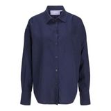 JJXX Oversize Keten Gömlek, M, 12269668, Lacivert, Kadın