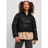 Jjxx Siyah Kadın Mont Jxbreezy Faux Leather Short Jkt Otw - XS