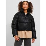 JJXX Siyah Kadın Mont JXBREEZY FAUX LEATHER SHORT JKT OTW