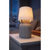 J&K Dizayn Modern Oluklu Tasarım Mini Gece Lambası - Led Mumlu Başucu Lambası 8x14 cm