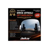 JK Forza 350 Şeffaf 34 X 17 DBS007 Dikiz aynalı Universal Çift Bağlantılı Asansörlü Deflektör