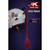 JK JİEKAİ KASK SAÇI BORDO RENK DÜZ ÖRGÜ MODEL-16