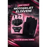 JK JİEKAİ PELUŞLU YARIM ELDİVEN, BİSİKLET ELDİVEN KORUMALI PEMBE RENK