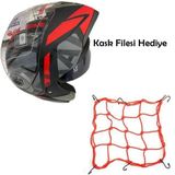 Jk20 Çene Açılır Güneş Vizörlü Motosiklet Kaskı Kırmızı L Beden Baş Çevresi: 59-60Cm