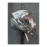 JK20 Jk-902 H2 Grey Beyaz Çene Açılır Güneş Vizörlü Kask ECE-R 22.05