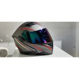 JK20 JK902 Güneş Vizörlü Çene Pedli Karbon Desen Motosiklet Kask XL Beden Aynalı Camlı