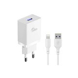 JK77 12W + PX17 1M 2.4A Usb to Lightning Kablolu PD Şarj Cihazı-(5796)
