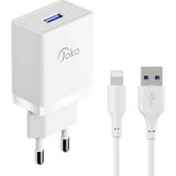 JK77 12W + PX17 1m 2.4A USB To Lightning Kablolu Pd Şarj Cihazı KAYALI27-Y7898UKY - 20W GaN Black