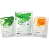 Jkosmec Green Tea-C Vitamin-Aloe Kırışıklık Karşıtı Yüz Maskesi Tüm Cilt Tipleri İçin Set