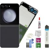 JMBTQ Galaxy Z Flip 5 Arka Cam Değiştirme Samsung Galaxy Z Flip 5 Arka Kapak Camı, Bant+Kamera Lensi+Araçlar (Grafit Siyah)