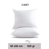 jn junenext 2 Adet Kırlent Dolgun Kare Iç Yastık 50x50 cm Antialerjik Elyaf Koltuk Yastıgı 520gr