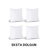 jn junenext 4'lü Kırlent Dolgun Kare Iç Yastık 45x45 500 gr Antialerjik Elyaf Koltuk Yastıgı