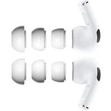 JNSA Air Pods Pro, Air Pods Pro Kulaklık Kılıfları AirPod Pro Kulaklık Uçları Kulak Başlıkları, Silikon Kulak Uçları S/M/L 3 Boyut 3 Çift, Beyaz